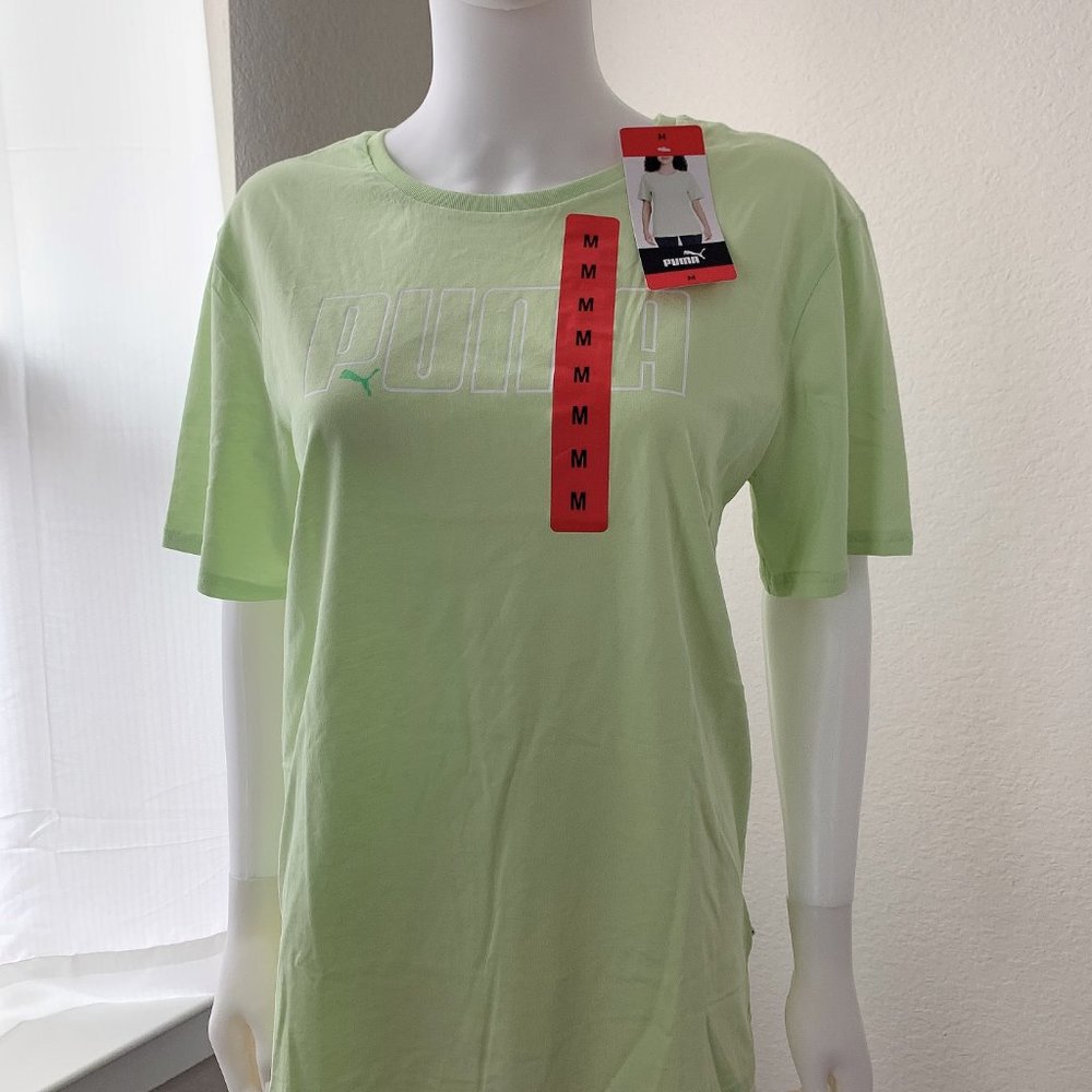 NWT Puma Ultra Boyfriend V2 T-Shirt , SIZE Medium, Green